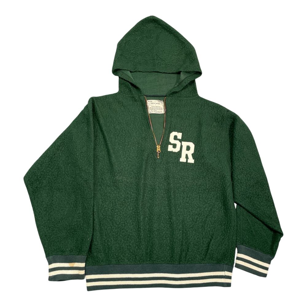 Vintage 1950s Champion Knitwear Nylon Varsity Hoodie